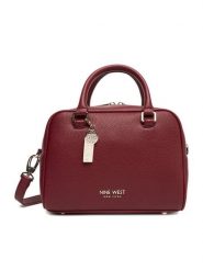 Nine West Torebka CEO-Brooklyn-Bliss-LX10159 Bordowy. Czerwone torebki do ręki damskie Nine West, bez wzorów, z materiału, bez dodatków. Za 369.99 zł.