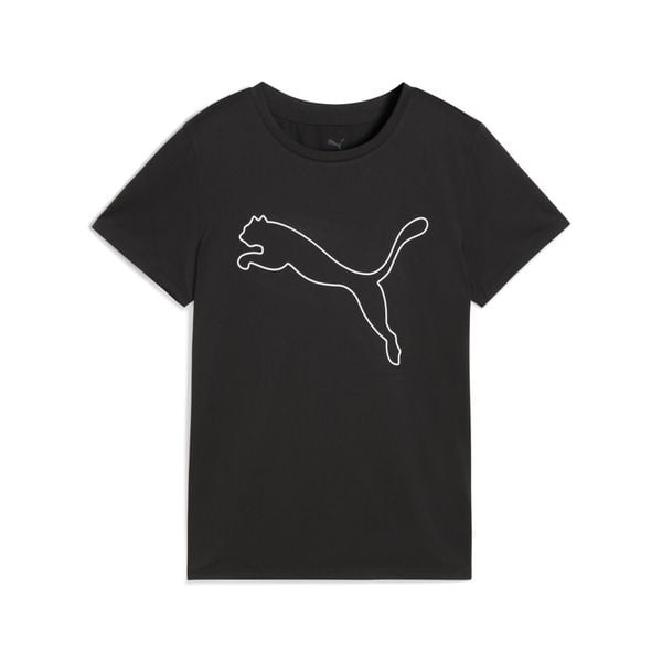 Damska koszulka TAD ESSENTIALS z logo PUMA. Czarne koszulki sportowe damskie Puma, l, bez wzorów, z dżerseju, klasyczne, bez kołnierzyka. Za 89.00 zł.