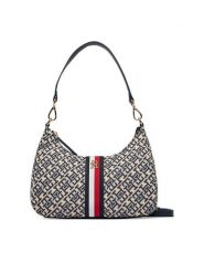 Tommy Hilfiger Torebka Th Jacquard Ess Shoulder Bag AW0AW19331 Niebieski. Niebieskie torebki do ręki damskie Tommy Hilfiger, bez wzorów, z materiału, bez dodatków. Za 529.99 zł.