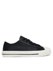 Guess Trampki FLTC3Y FAL12 Czarny. Czarne trampki i tenisówki damskie Guess, z aplikacjami, z materiału, bez zapięcia. Za 364.99 zł.