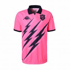 Koszulka domowa Stade Français Pro 2025. Czerwone koszulki sportowe męskie Kappa, l, bez wzorów, bez kołnierzyka, bez ramiączek. W wyprzedaży za 449.65 zł.