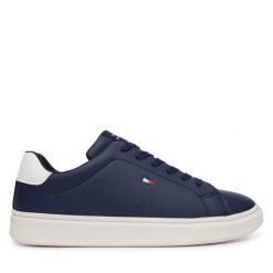 Sneakersy Tommy Hilfiger. Niebieskie trampki i tenisówki chłopięce Tommy Hilfiger, bez wzorów, bez zapięcia. Za 329.99 zł.
