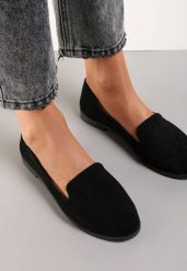 Czarne Balerinki Typu Loafersy Daphikaia. Czarne baleriny damskie Renee, na lato, bez wzorów, eleganckie, bez obcasa, na płaskiej podeszwie. Za 44.99 zł.