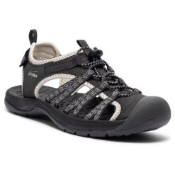 Trespass Brontie - sandały damskie w kolorze węgla drzewnego. Brązowe sandały damskie Trespass, bez wzorów, bez obcasa, bez zapięcia. Za 310.99 zł.