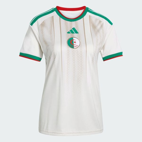 Koszulka domowa Algeria 26. Białe koszulki sportowe damskie Adidas, xl, bez wzorów, z materiału, bez kołnierzyka, bez ramiączek, do piłki nożnej, climacool (adidas). Za 439.00 zł.