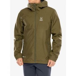 Kurtka z membraną męska Haglofs Kaise GTX Jacket. Zielone kurtki sportowe męskie Haglöfs, m, bez wzorów, trekkingowe. Za 832.99 zł.