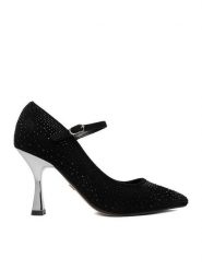 Nine West Szpilki CEO-LP90858-296 Czarny. Czarne szpilki damskie Nine West, bez wzorów, z materiału, bez obcasa, bez zapięcia. Za 249.99 zł.