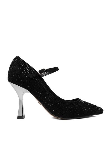Nine West Szpilki CEO-LP90858-296 Czarny. Czarne szpilki damskie Nine West, bez wzorów, bez obcasa, bez zapięcia. Za 249.99 zł.