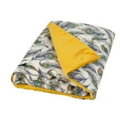 Kocyk VELVET 75x100, satyna baw. + velvet. Żółte kocyki dla dzieci Multitex, z bawełny. Za 84.72 zł.