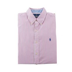 Second life - Koszule klasyczne Męskie Kołnierz na guziki - Jak nowy. Czerwone koszule męskie Ralph Lauren, m, bez wzorów, eleganckie, bez kołnierzyka, bez ramiączek. Za 207.36 zł.