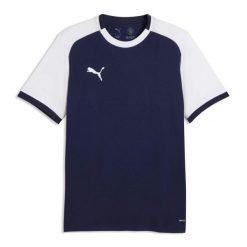 Koszulka Puma Team Liga26. Białe koszulki sportowe męskie Puma, xs, bez wzorów, z materiału, bez kołnierzyka, bez ramiączek, na fitness i siłownię. Za 152.00 zł.