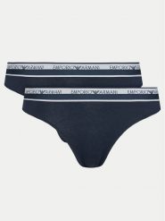 Emporio Armani Underwear Komplet fig brazylijskich 163334 4R227 00135 Granatowy. Niebieskie figi damskie Emporio Armani Underwear, s, bez wzorów, z bawełny. Za 159.99 zł.