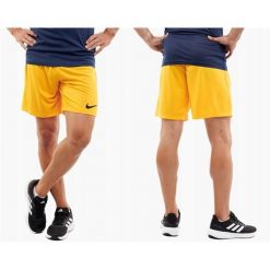 Spodenki treningowe męskie Nike Dry Park III. Czarne szorty męskie Nike, m, bez wzorów, ze skóry. Za 58.99 zł.