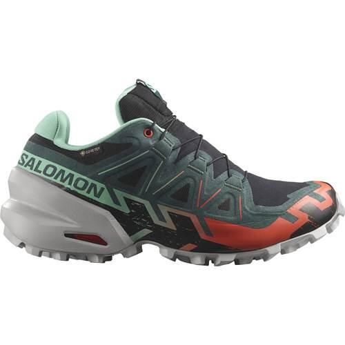 Buty do biegania damskie Salomon Speedcross 6 Gtx. Czarne obuwie sportowe damskie Salomon, bez wzorów, z materiału, do biegania, salomon speedcross. Za 963.00 zł.