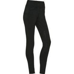 Dziewczęce legginsy jeździeckie z pełną przyczepnością Equipage Kalea. Czarne legginsy dla dziewczynek EQUIPAGE, bez wzorów. Za 302.00 zł.