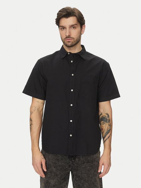 Vans Koszula Lawson Solid VN000M13 Czarny Regular Fit. Czarne koszule męskie Vans, m, bez wzorów, z bawełny, bez kołnierzyka, bez ramiączek. Za 145.99 zł.