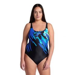 Strój kąpielowy jednoczęściowy kostium na basen plażę Arena Talea. Czarne kostiumy jednoczęściowe damskie Arena, xl, bez wzorów, sportowe, do pływania. Za 169.99 zł.