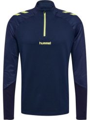 Bluza treningowa zapinana do połowy Hummel Blaze 2.0. Niebieskie bluzy męskie Hummel, m, bez wzorów, z poliesteru, bez kaptura. Za 242.00 zł.