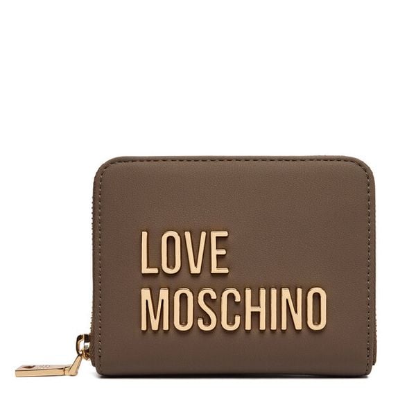 Portfel LOVE MOSCHINO. Brązowe portfele damskie Love Moschino, bez wzorów. Za 399.99 zł.