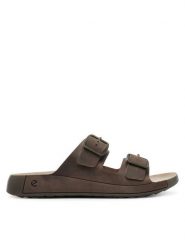 ECCO Klapki Cozmo 50098402114 Brązowy. Brązowe klapki męskie ecco, z nubiku. Za 529.99 zł.