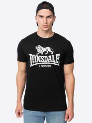 Koszulka Lonsdale Silverhill. Czarne koszulki sportowe męskie Lonsdale, m, bez wzorów, z bawełny, bez kołnierzyka, bez ramiączek. Za 138.50 zł.
