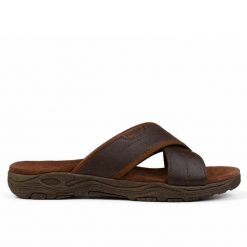 Klapki męskie Wrangler TRIPP SLIDER MEN LOW. Brązowe klapki męskie Wrangler, z materiału, sportowe. Za 159.00 zł.