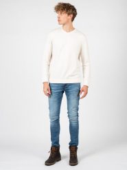 Guess Sweter | M2RR12Z2QA1 | Mężczyzna | Biały. Białe swetry przez głowę męskie Guess, m, z aplikacjami, z dzianiny, bez kołnierzyka. W wyprzedaży za 209.00 zł.