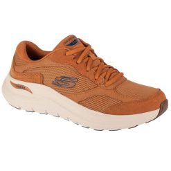 Buty sportowe Sneakersy męskie Skechers Arch Fit 2.0 - The Keep. Brązowe buty sportowe męskie Skechers, bez zapięcia, trekkingowe. Za 379.99 zł.