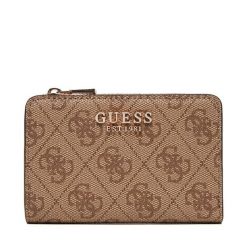 Portfel Guess. Brązowe portfele damskie Guess, z aplikacjami. Za 189.99 zł.