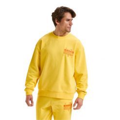 Bluza DIADORA SWEATSHIRT CREW MANIFESTO XXL. Żółte bluzy męskie Diadora, m, bez wzorów, bez kaptura. Za 139.99 zł.