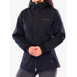 Kurtka softshell damska Vaude All Year Elope Softshell Jacket II. Czarne kurtki damskie Vaude, bez wzorów, z softshellu, bez kaptura. Za 540.69 zł.