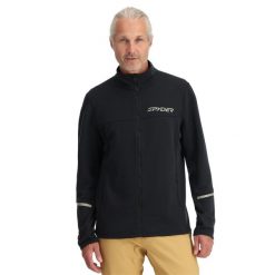 Bluza męska Spyder Speed Full Zip. Czarne bluzy męskie Spyder, m, bez wzorów, bez kaptura, narciarskie. Za 649.99 zł.
