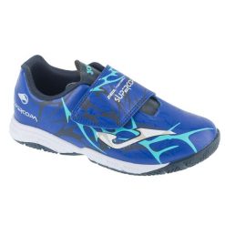 Buty halowe do piłki nożnej chłopięce, Super Copa Jr 25 SCJW INV. Niebieskie buty sportowe chłopięce Joma, bez wzorów, bez zapięcia, do piłki nożnej. Za 159.99 zł.