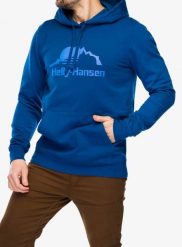 Bluza z kapturem męska Helly Hansen Nord Graphic Pullover Hoodie. Niebieskie bluzy męskie Helly Hansen, m, bez wzorów, z bawełny, z kapturem. Za 384.50 zł.