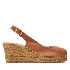 Espadryle Toni Pons. Brązowe sandały damskie Toni Pons, bez wzorów, bez obcasa, bez zapięcia. Za 279.99 zł.