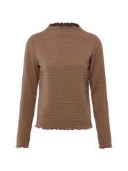Opus koszulka z długim rękawem - Sirken Kobiety Dżersej brązowy, 44. Brązowe t-shirty damskie Opus, bez wzorów, z dżerseju, bez kołnierzyka. Za 139.95 zł.