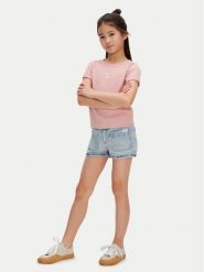 Calvin Klein Jeans T-Shirt LVCKSJB11G Różowy Regular Fit. Czerwone t-shirty i topy dla dziewczynek Calvin Klein Jeans, bez wzorów, z bawełny, bez ramiączek. Za 129.99 zł.