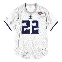 Koszulka Nfl Dallas Cowboys Emmitt Smith. Białe koszulki sportowe męskie Mitchell & Ness, bez wzorów, bez kołnierzyka, bez ramiączek, do piłki nożnej. Za 467.00 zł.