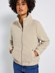 Street One Damska kurtka pluszowa Kobiety Sztuczne włókno beżowy jednolity, 42. Brązowe kurtki damskie Street One, bez wzorów, z włókna, bez kaptura. Za 479.95 zł.