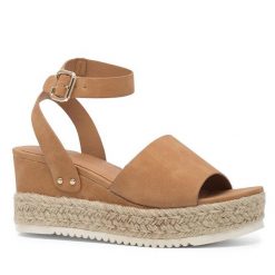 Sandały Jenny Fairy. Brązowe klapki damskie Jenny Fairy, bez wzorów, bez obcasa, na słupku, bez zapięcia. Za 149.99 zł.