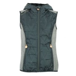 Damska kurtka bez rękawów z kapturem Peak Mountain Antilope. Zielone kurtki damskie Peak Mountain, bez wzorów, z materiału, z kapturem. W wyprzedaży za 239.50 zł.