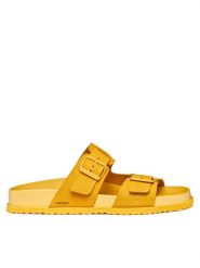 Geox Klapki U Parnaiba U651KA 00022 C2000 Żółty. Żółte klapki męskie Geox, ze skóry. Za 359.99 zł.