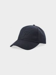 4F Czapka z daszkiem strapback uniseks - czarna L/XL. Czarne czapki i kapelusze damskie 4f, na lato, bez wzorów, z syntetyku, sportowe. W wyprzedaży za 29.99 zł.