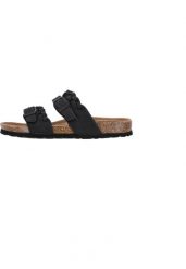 Sandały damskie Cruz Sapta Cork. Czarne sandały damskie CRUZ, bez wzorów, z materiału, bez obcasa, bez zapięcia. Za 167.00 zł.