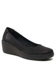 Go Soft Półbuty WS3392-1 Czarny. Czarne półbuty damskie GO SOFT, bez wzorów, ze skóry, bez obcasa, na koturnie, bez zapięcia. Za 109.99 zł.