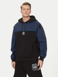 HUGO Bluza Dilverston_RB 50542808 Czarny Regular Fit. Czarne bluzy męskie Hugo, l, bez wzorów, z bawełny, bez kaptura. Za 499.99 zł.