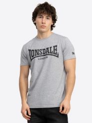 Koszulka Lonsdale Piddinghoe. Czarne koszulki sportowe męskie Lonsdale, m, bez wzorów, z bawełny, bez kołnierzyka, bez ramiączek, na fitness i siłownię. Za 181.50 zł.