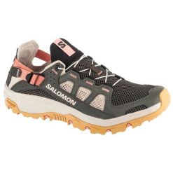 Buty Salomon Techamphibian 5 W L47750800 zielone. Zielone obuwie sportowe damskie bez wzorów, trekkingowe. Za 602.84 zł.