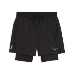 Męskie szorty 2 w 1 PUMA × HYROX DRYELITE PUMA. Czarne krótkie spodenki sportowe męskie Puma, m, bez wzorów, z materiału, na fitness i siłownię. Za 279.00 zł.