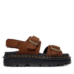 Sandały Dr. Martens. Brązowe sandały damskie Dr. Martens, bez wzorów, bez obcasa, na płaskiej podeszwie, bez zapięcia. Za 679.99 zł.